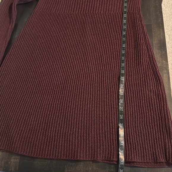 Peruvian Connection Maroon Babydoll Sweater Dress Size Medium - Picture 7 of 7
